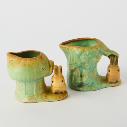 A Pair of Hornsea Fauna Series Mini Rabbit Jugs