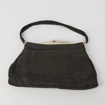 A Black Taffeta Deco Bag