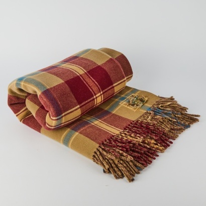 A Kaiapoi Wool Travel Rug Māori Chieftan Label