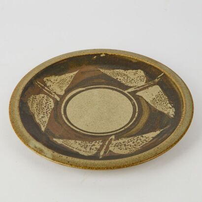 A Large Pottery Plate