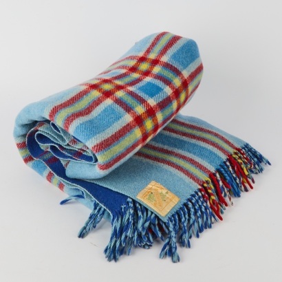 A Vintage Woollen 'Bruce' Travel Rug, Made in New Zealand