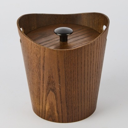A Vintage Swedex Mid-Century Teak Ice Bucket, Sweden