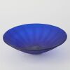 A Deep Blue Art Glass Bowl by Garry Nash 1991