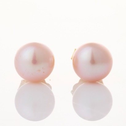 18ct Yellow Gold, Modern, 8.20mm Pearl Stud Earrings