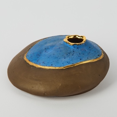 A Studio Pottery Ovoid Form Vase