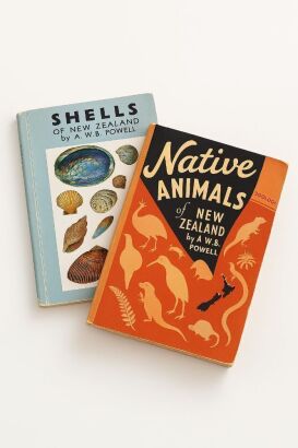 Two Vintage New Zealand Native Fauna and Shells Books