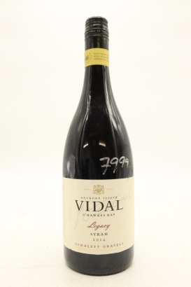 (1) 2014 Vidal Estate Legacy Syrah, Gimblett Gravels &diams;