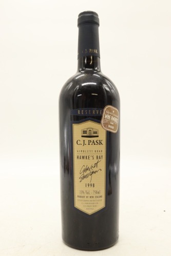 (1) 1998 C.J. Pask Gimblett Road Cabernet Sauvignon, Hawkes Bay &diams;