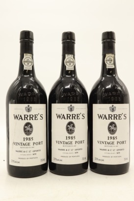(3) 1985 Warre's Vintage Port, Portugal, 20% ABV [JR18] &diams;