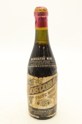(1) A.A. Corban & Sons Bostona Tonic Wine, Henderson, 33% ABV, Circa. 1930's-50's &diams;