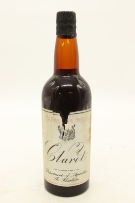 (1) NV Waerenga Wines Claret Department of Agriculture, Te Kauwhata, Circa. 1930's-40's &diams;