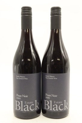 (2) 2010 Black Estate Pinot Noir, North Canterbury