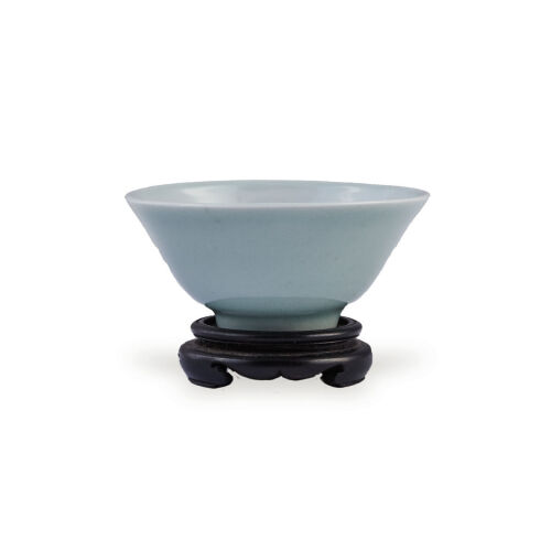 A Celadon Bowl on wooden stand