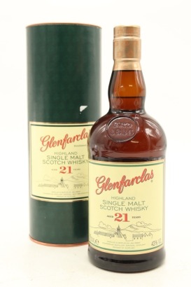 (1) Glenfarclas 21 Year Old Single Malt Scotch Whisky, 43% ABV (GB)