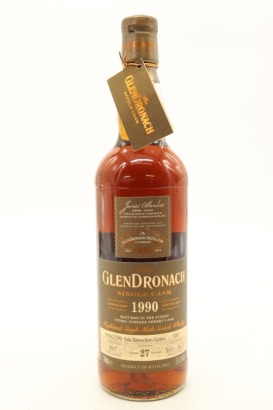 (1) Glendronach 1990 Single Pedro Ximenez Sherry Cask 27 Year Old Cask #7003 Batch 16, 55.3% ABV