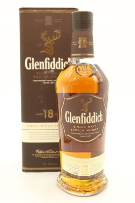 (1) Glenfiddich 18 Year Old Small Batch Release Single Malt Scotch Whisky, 40% ABV