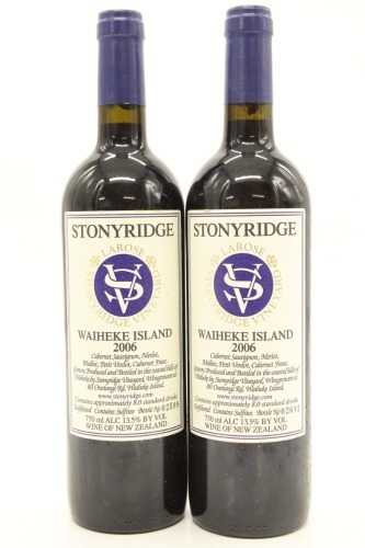 (2) 2006 Stonyridge Vineyard Larose, Waiheke Island
