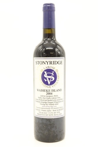 (1) 2004 Stonyridge Vineyard Larose, Waiheke Island