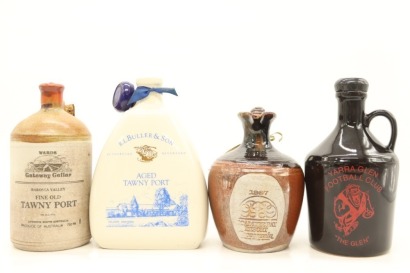 (1) Collection of Australian Port Pottery Decanters, 4 Bottles Sold as One Lot
