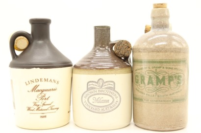 (1) Collection of Australian Port Pottery Decanters, 3 Bottles Sold as One Lot