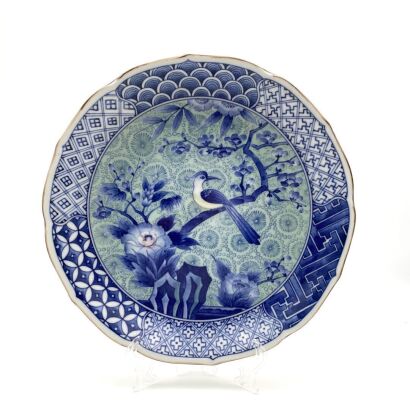 An Oriental Blue and White Plate