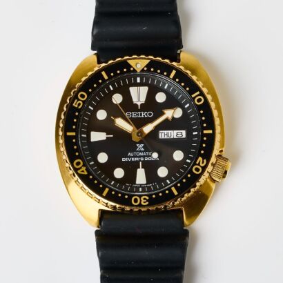 Stainless Steel /Gold PVD Coated, Seiko Prospex "Golden Turtle" Automatic Wristwatch, circa 2017