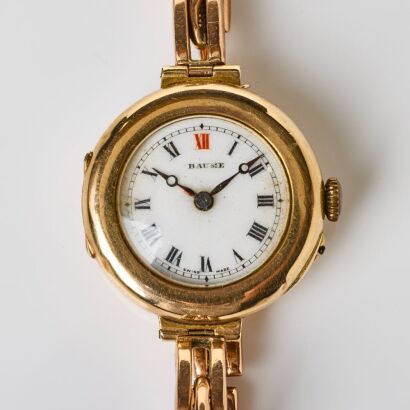 9ct Yellow Gold, Antique, Baume & Co. Hand Wound Wristwatch, circa 1915-1920