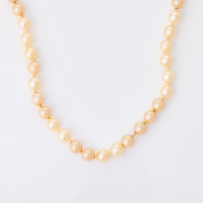 Mikimoto, 925 Silver, Vintage, 80cm Akoya Cultured Pearl Opera Length Necklace