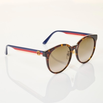 Gucci, GG0416SK Tortoiseshell Gradient Sunglasses with Case