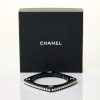 Chanel, Black Resin / Pearl Edge Bangle with Box - 2