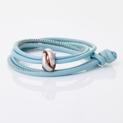 Fabienne, Sterling Silver and Leather Cord Bracelet
