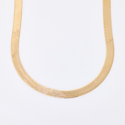 10ct Yellow Gold, 46cm Herringbone Necklace
