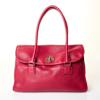 Loewe, Fuchsia Grained Leather Alamo 36 Bag