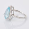 18ct White Gold, 4.45ct Aquamarine / 0.49ct Diamond Cluster Ring - 2