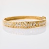 14ct Yellow Gold, 1.00ct Diamond Hinged Bangle