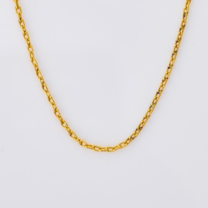 9ct Yellow Gold, 39cm Cable Link Chain
