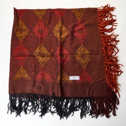 Yves Saint Laurent, Wool Blend Chocolate Shawl / Stole