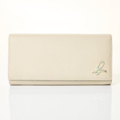 Agnes B, Light Grey Leather Wallet with Box