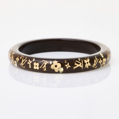 Louis Vuitton, Dark Brown Inclusion Bangle
