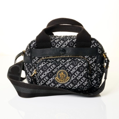 Moncler, Black Monogram Kilia Crossbody Bag