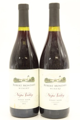 (2) 2012 Robert Mondavi Winery Pinot Noir, Carneros