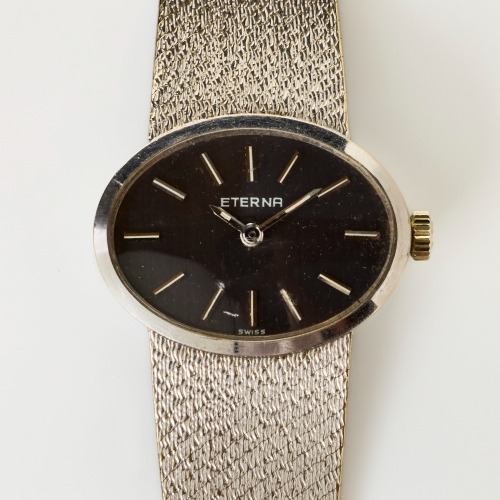 18ct White Gold, Eterna Ladies Hand-wound Wristwatch, circa 1970's