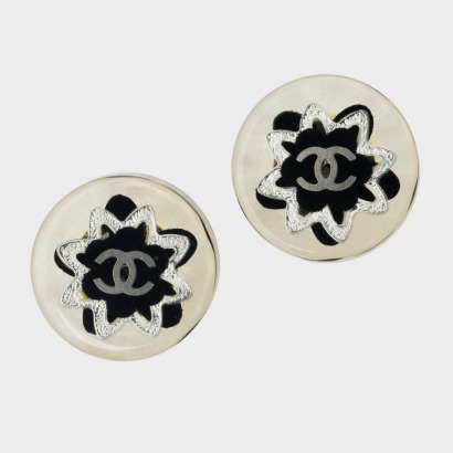 Chanel, CC Logo, Resin Earrings with Box