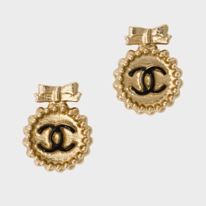 Chanel, CC Logo Earrings with Box