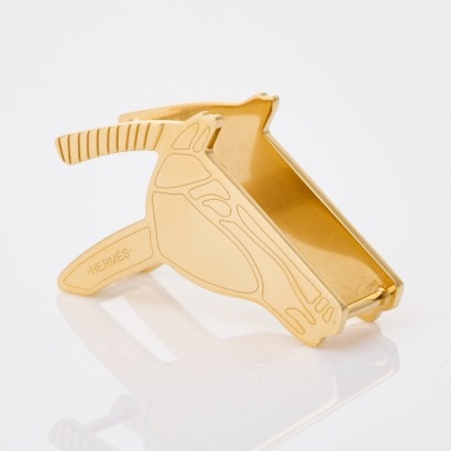 Herm&egrave;s, Tete de Cheval Horse Head Scarf Ring with Box