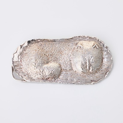 Christine Hafermalz-Wheeler, Sterling Silver, Cat Brooch, Pan-Yu Liang Series
