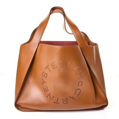 Stella McCartney, Brown Logo Embossed Tote Bag