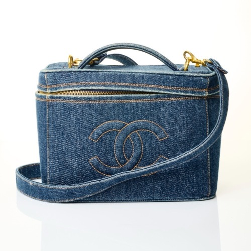 Chanel, Denim Double CC Vanity Case
