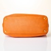 Prada, Orange Pebbled Leather Galleria Tote Bag, Size M - 3