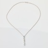 9ct White Gold, 40cm, 0.08ct Diamond / Topaz Pendant Necklace - 2